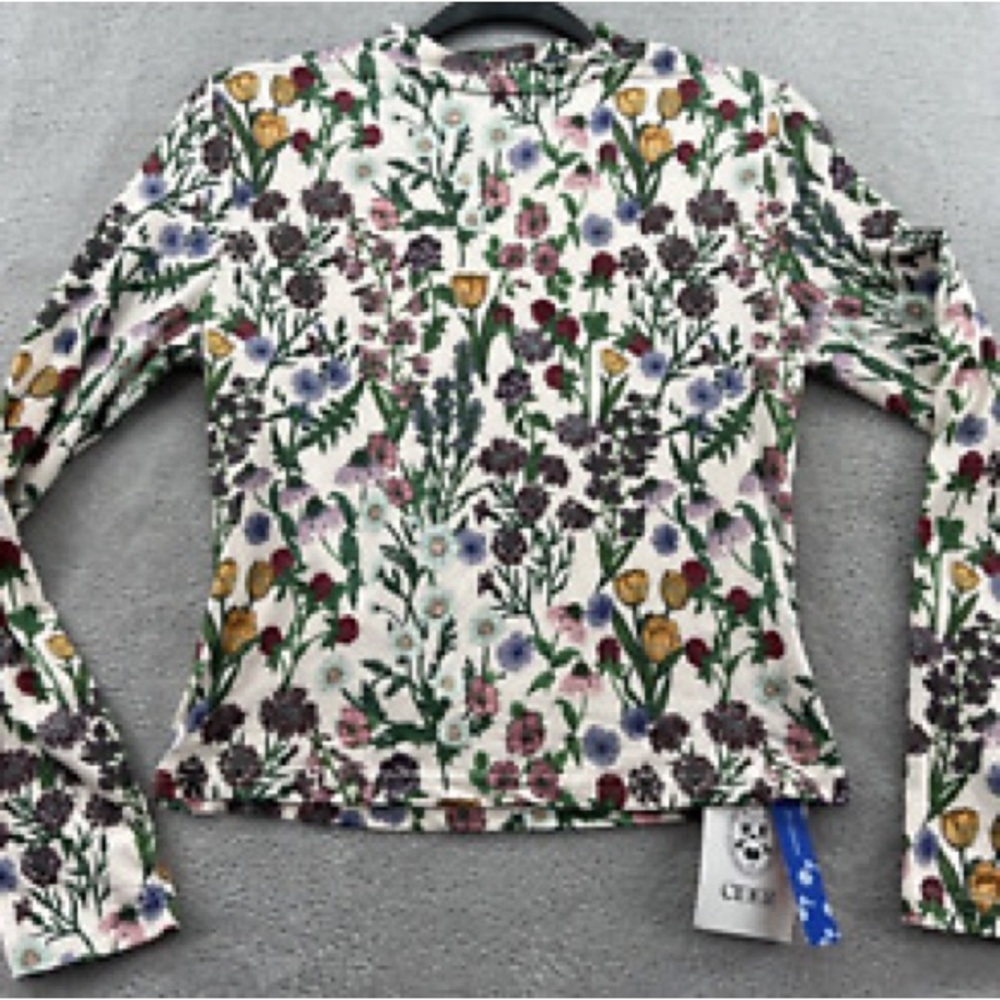 Cider Curve, Floral Long Sleeve Top